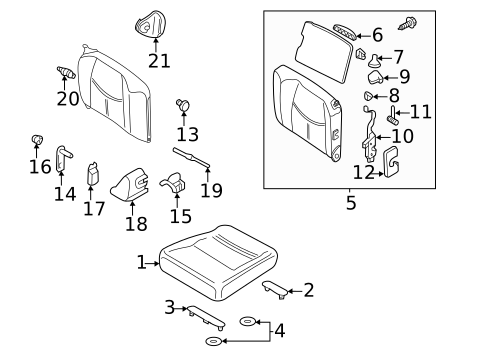Rear Seat Components for 2005 Porsche 911 #2