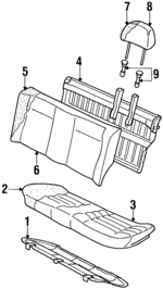 1H0885305C - Body: Seat Frame for Volkswagen: Golf, Jetta Image