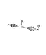 68154334AA - All Wheel Drive; Differential and Drive Line: Axle Half Shaft, Right for Chrysler: 300 | Dodge: Charger, Magnum Image