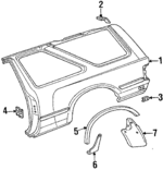 6161189114 - Body: Quarter Panel for Toyota: 4Runner Image