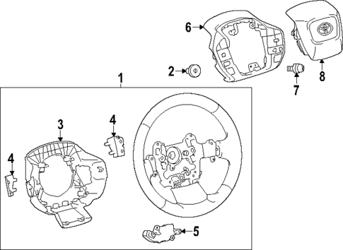 Steering Wheel & Trim for 2025 Toyota Prius #0
