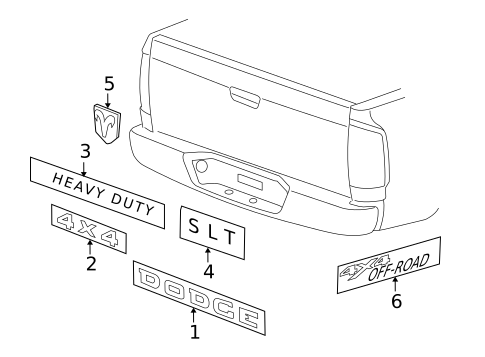 Exterior Trim - Pick UP Box for 2005 Dodge Ram 3500 #1