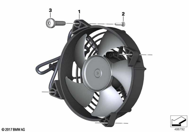17428552529 - Cooling: Fan Housing with Fan -  for BMW-Motorrad Image image