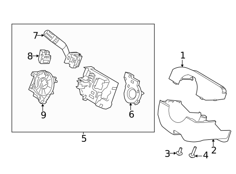 Shroud, Switches & Levers for 2014 Lincoln MKT #0
