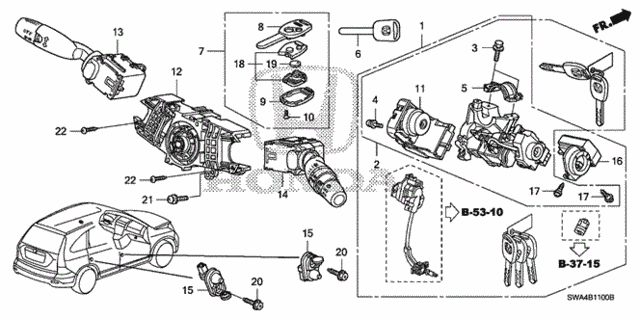 Combination Switch for 2007 Honda CR-V #0