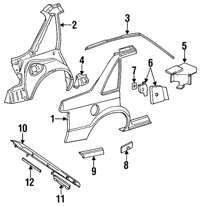 5242127 - Body: Inner Panel for Mopar Image