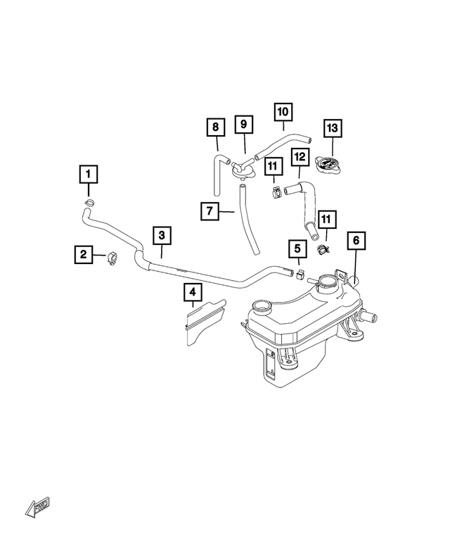 68334076AA - : Coolant Recovery Bottle for Mopar Image