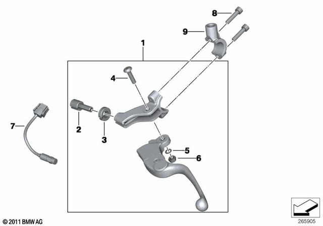 32722345420 - Steering: Pipe Clamp Left -  for BMW-Motorrad Image