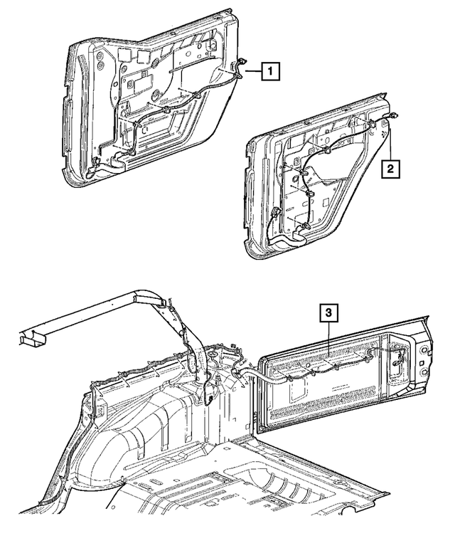 68062005AB - Electrical: Front Door Wiring, Left for Mopar Image