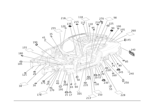 Expansion Plugs, Grommets for 2016 Mercedes-Benz AMG GT S #0