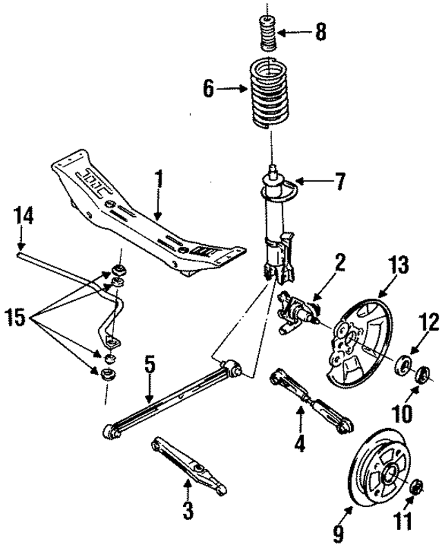 E9JY7610716B - Suspension: Cross-member for Mercury: Capri Image