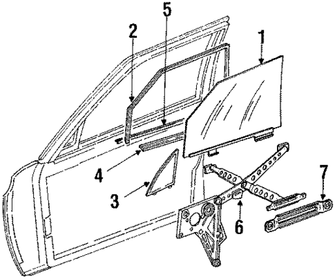 Front Door for 1985 Mercedes-Benz 500SEL #0