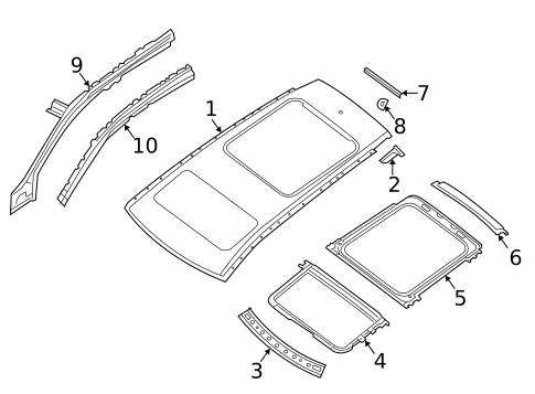 Roof & Components for 2014 Nissan Pathfinder #0