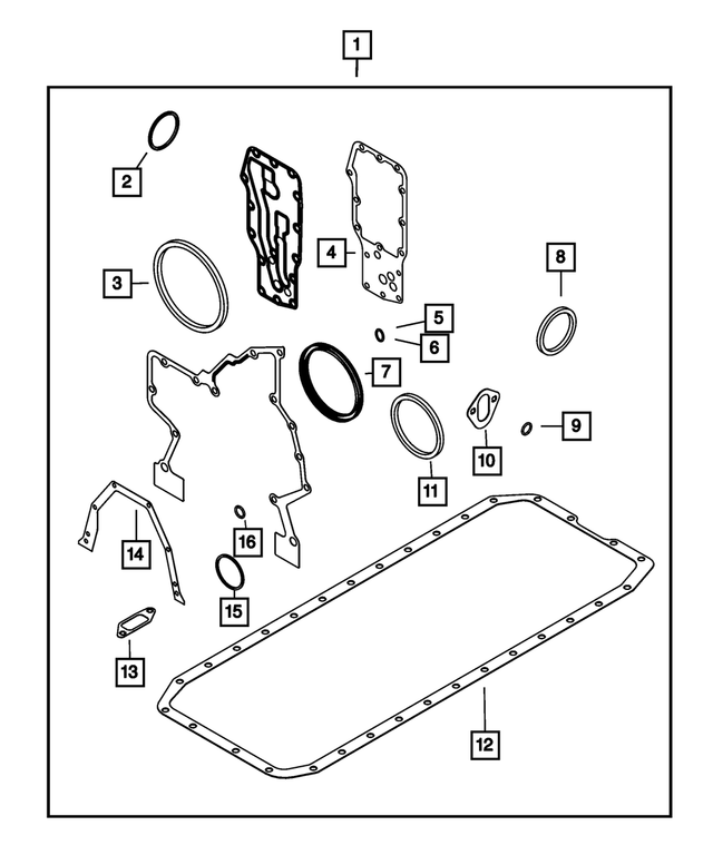 5093229AA - : Lower Engine Set Gasket Kit for Mopar Image