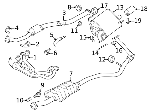 Exhaust Components for 2017 Subaru Forester #0
