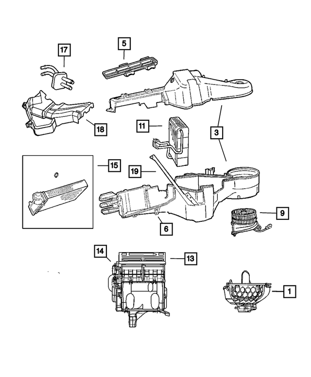 5136108AA - Air Conditioning &amp; Heater: Blower Motor Housing for Mopar Image