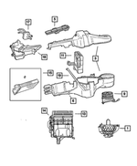 5136108AA - Air Conditioning &amp; Heater: Blower Motor Housing for Chrysler: Town &amp; Country, Voyager | Dodge: Caravan, Grand Caravan Image