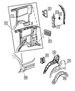 55136280AF - Body Sheet Metal Except Doors: Quarter Panel Exhauster for Mopar Image