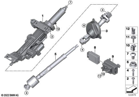 Steering Column for 2022 BMW 760iX #0