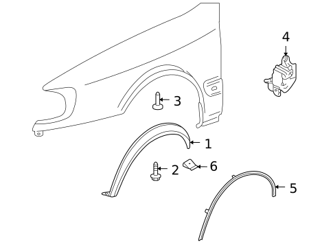 Exterior Trim - Fender for 2001 Audi Allroad Quattro #0