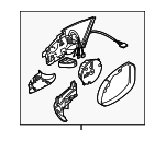 3C1857508DP9B9 - Body: Mirror Assembly for Volkswagen: Passat Image