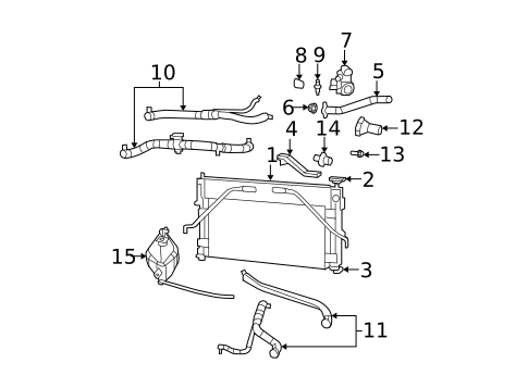 Radiator & Components for 2010 Chrysler Sebring #1