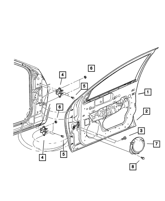 « 4672647AB –  : Porte Avant Haut-parleur, Côté Gauche pour Mopar Image »