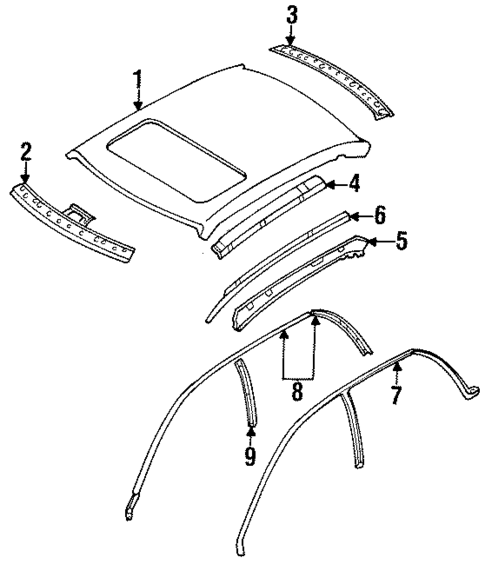 Roof & Components for 1999 Subaru Legacy #0