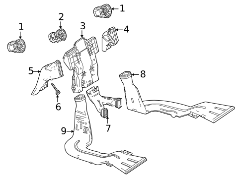 Ducts for 2021 Mercedes-Benz GLB 35 AMG&reg; #0