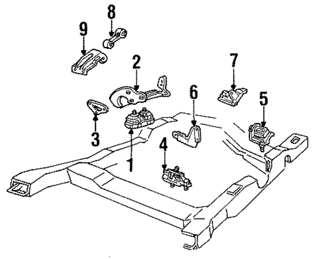 22188822 - Engine: Trans Mount for GM Image