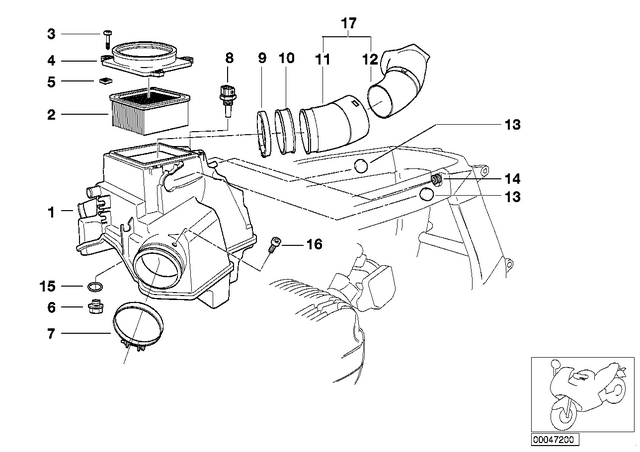 13717650976 - Fuel System: Air Filter Element -  for BMW-Motorrad Image