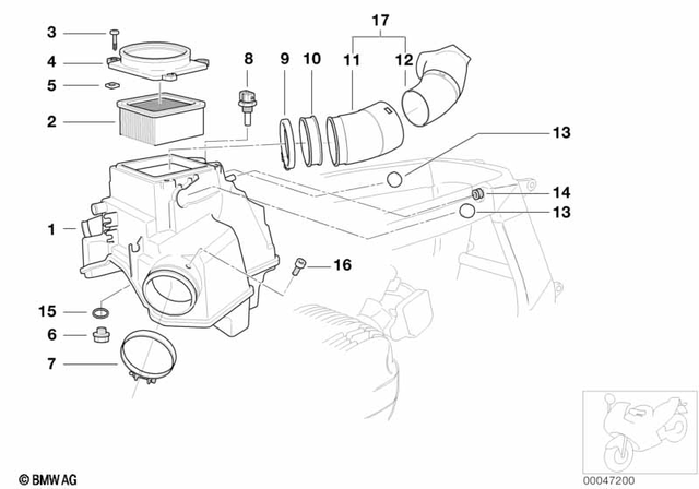 13717650976 - Fuel System: Air Filter Element -  for BMW-Motorrad Image image