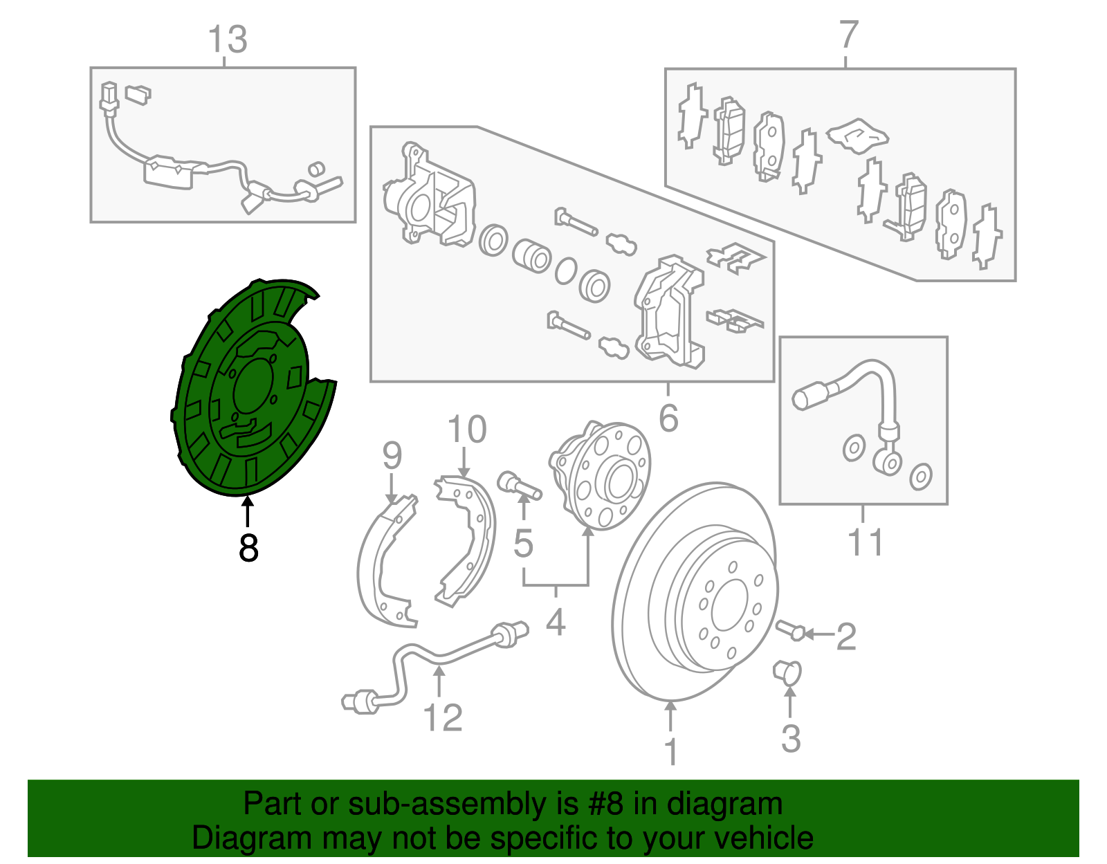 1997-2004 Chevy Corvette C5 Right Headlight Horizontal Adjustment Assembly - GM Part 16523940, Front Right Side