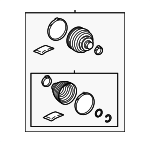 442760160 - Front Drive Axle: Boot Kit for Lexus: GX550, LX600, LX700h Image