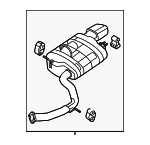 28710P6100 - : Muffler for Hyundai: Santa Fe Image