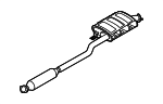 28650P6100 - Exhaust: Center Muffler for Hyundai: Santa Fe Image