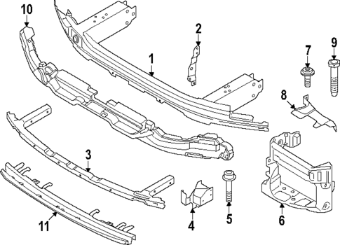 Bumper & Components - Front for 2024 BMW 540i xDrive #2