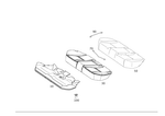 2049204601 - Rear Seat: Padding, Rr Seat Cushion for Mercedes-Benz Image