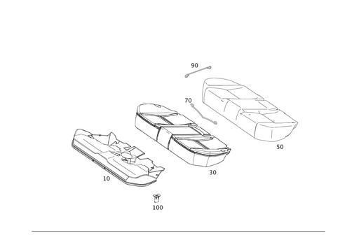 Rear Cushion for 2013 Mercedes-Benz GLK350 #0