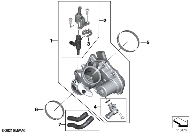 13547924082 - : Set Of Mounted Parts Throttle Valve for BMW-Motorrad Image