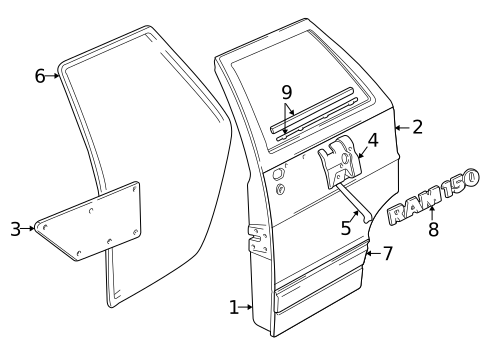 Exterior Trim - Door for 1998 Dodge B3500 #0