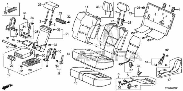 Middle Seat (L.) for 2007 Acura MDX #0