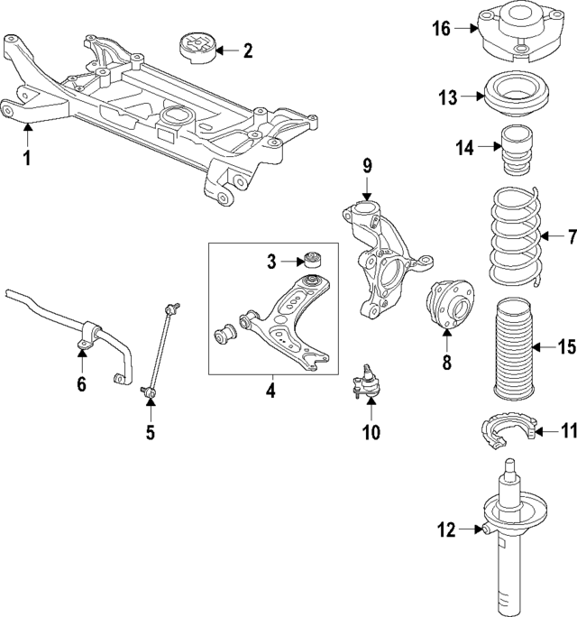 5WA199315F - Suspension: Cross-member for Audi Image