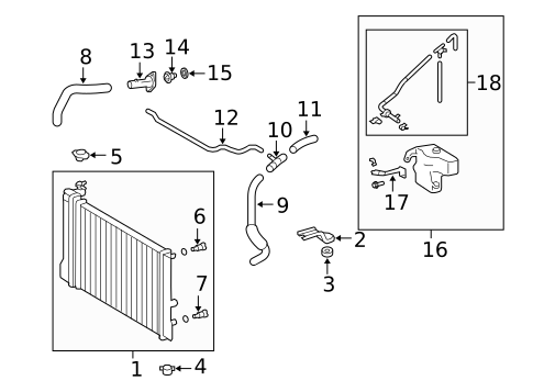 Hoses & Pipes for 2010 Toyota Corolla #0