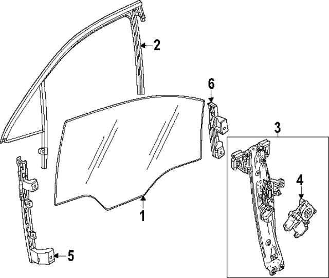 26345104 - : Part# 26345104 F (S)Weatherstrip for Chevrolet: Blazer EV Image