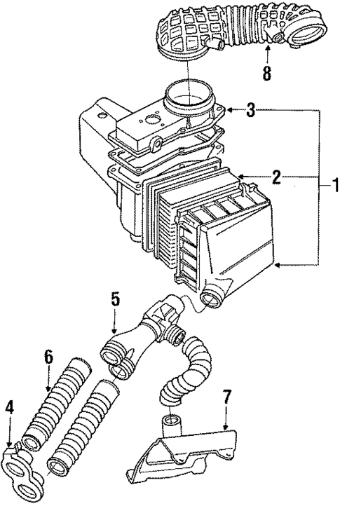Air Inlet for 1990 Audi 100 Quattro #0