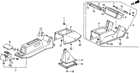 Console (DX, Lxi) for 1988 Honda Accord #0