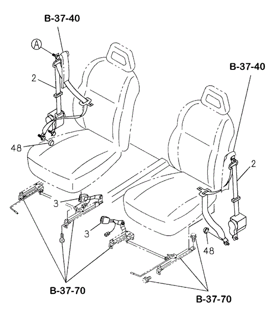 Seat Belt (FR.) for 2002 Honda Passport #0