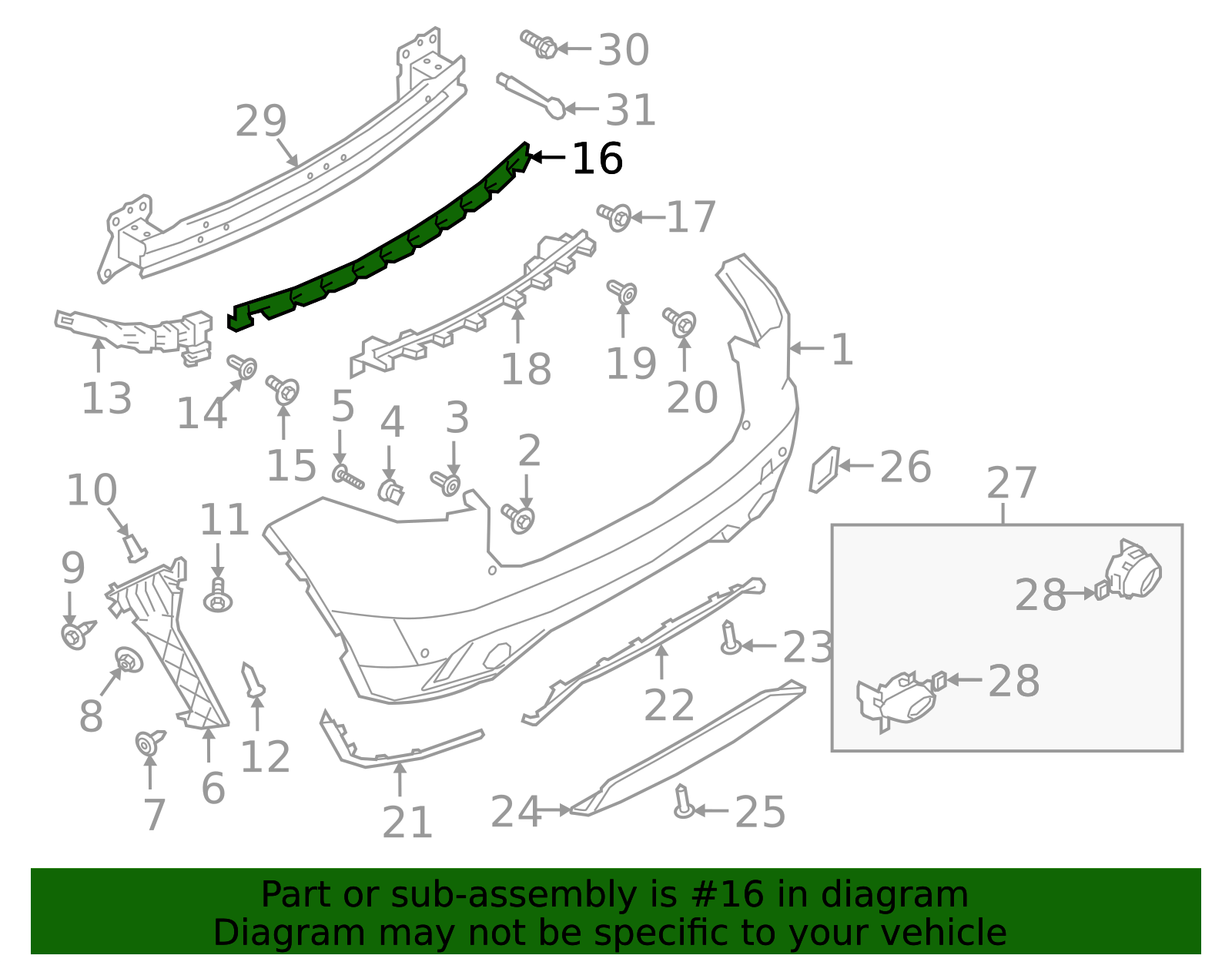 2018-2023 Jaguar E-Pace Energy Absorber J9C6918 | OEM Parts Online