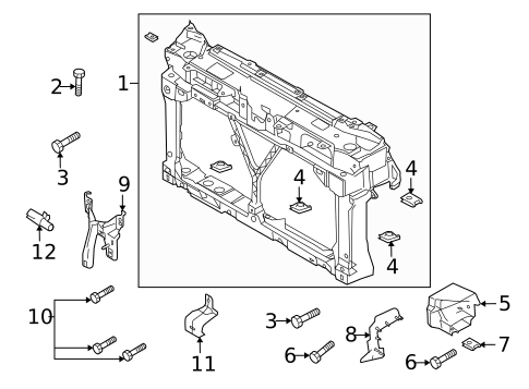 Radiator Support for 2011 Mazda 3 #0